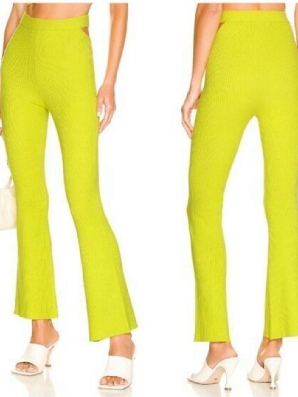 NWT Camila Coelho Coyote Pant in Green Yellow Size XS